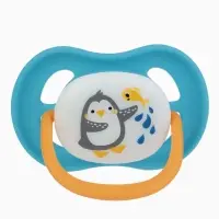 Соска - пустышка ортодонтическая «Пингвин», +6 мес., цвет голубой Соска - пустышка ортодонтическая «Пингвин», +6 мес., цвет голубой