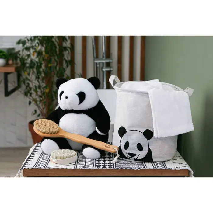 Корзина для белья Доляна &laquo;Панда&raquo;, 30&times;30&times;30 см, белая