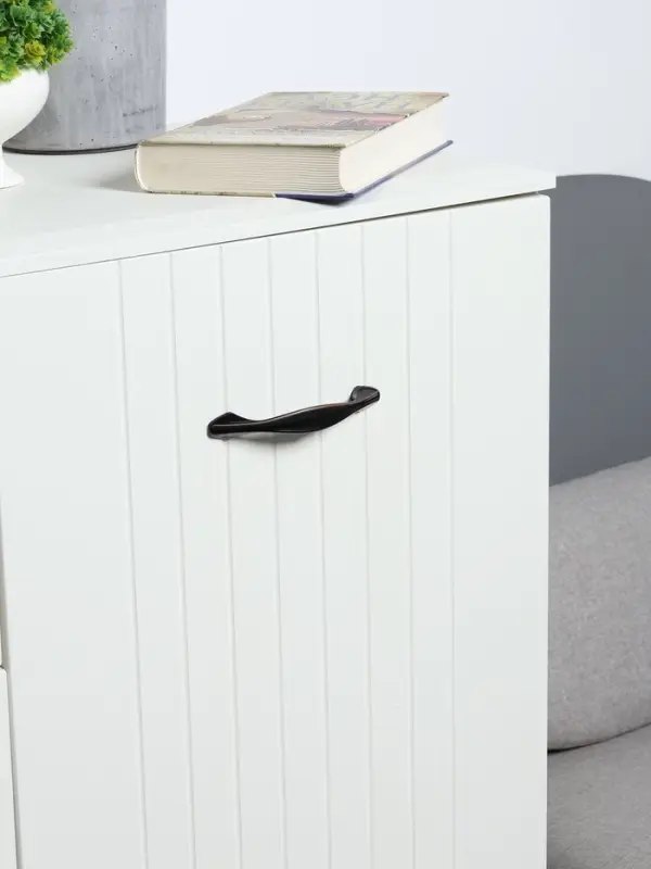 Ручка-скоба мебельная ТУНДРА PC179, 96 мм, цвет черный