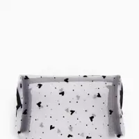 Косметичка дор Сердца, сетка 18*7,5*10, отд на молнии, белый Косметичка дор Сердца, сетка 18*7,5*10, отд на молнии, белый