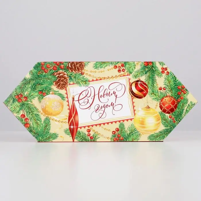 Складная новогодняя коробка-конфета «Советская», 14 х 22 х 8 см, Новый год Складная новогодняя коробка-конфета «Советская», 14 х 22 х 8 см, Новый год
