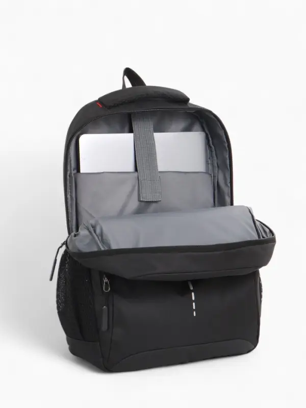 Рюкзак молодёжный из текстиля на молнии, 4 кармана, цвет чёрный/серый Рюкзак молодёжный из текстиля на молнии, 4 кармана, цвет чёрный/серый