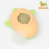 Игрушка с кошачьей мятой для кошек &laquo;Ракета&raquo;, 6 см, пластик, оранжевая, зелёная