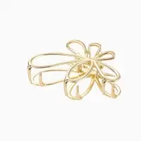 Крабик для волос &laquo;Валери&raquo;, лепестки, 7 см, золотистый