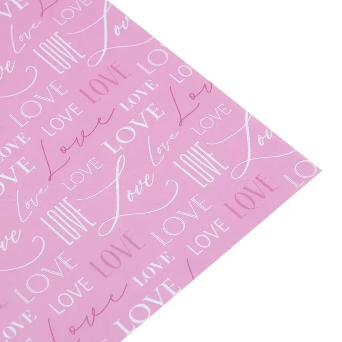 Бумага упаковочная крафт цветная односторонняя &laquo;Love&raquo;, 50 х 70 см