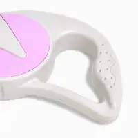 Рулетка - поводок для собак, лента 3 м, пластик, серая, сиреневая