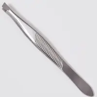 Пинцет для бровей, со скошенным краем, узкий, 9 см