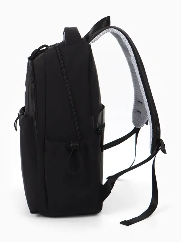 Рюкзак школьный, однотонный, 32&times;14&times;45 см, чёрный