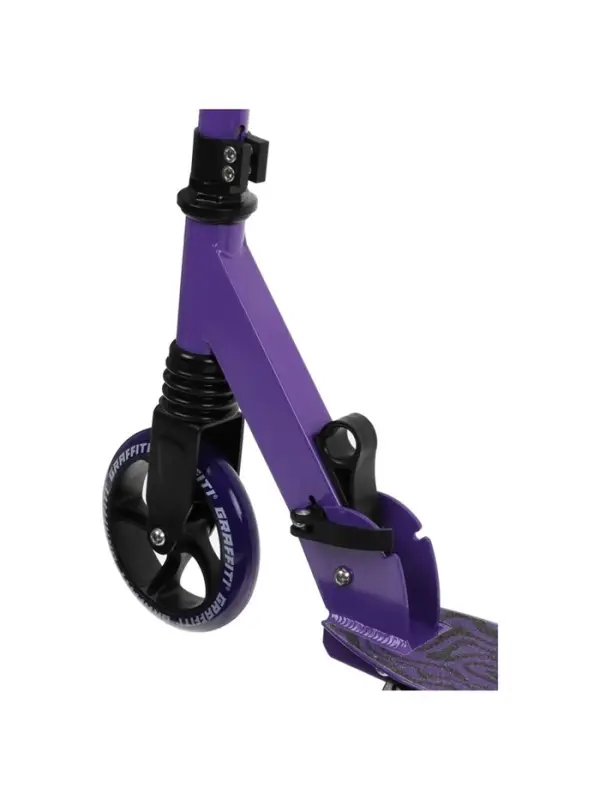 Самокат городской GRAFFITI Comfort Lux 145, колёса PU 145 мм, с передним амортизатором, ABEC 9 Carbon