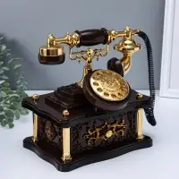 Шкатулка музыкальная механическая "Ретро телефон" 20х14,5х21,5 см
