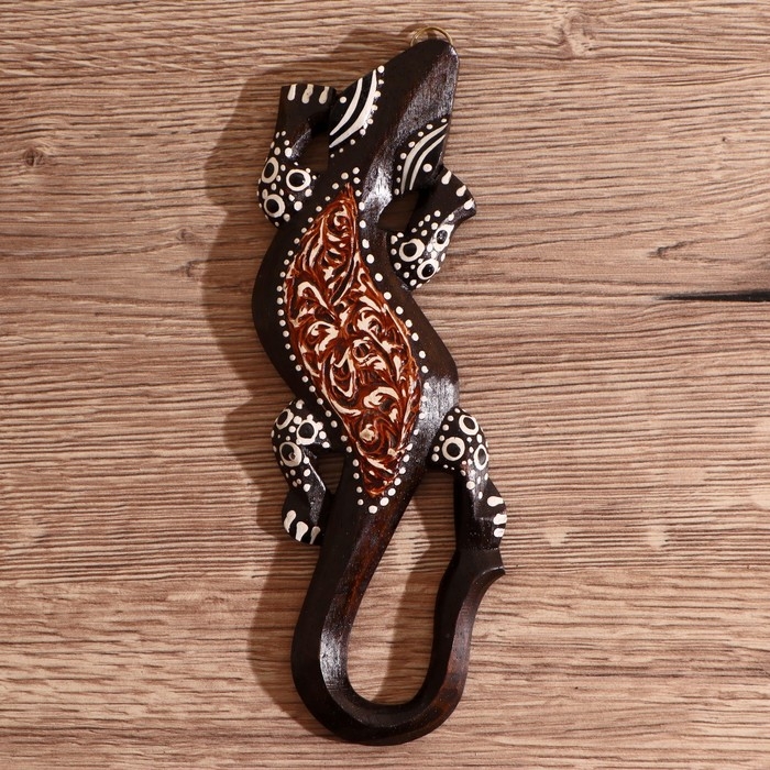 Панно дерево  Панно дерево "Геккон с пятнистыми лапками" 0,5х7,5х20 см