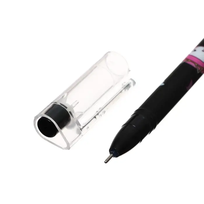 Ручка гелевая со стираемыми чернилами, стержень синий, корпус  Ручка гелевая со стираемыми чернилами, стержень синий, корпус "Зайка", МИКС