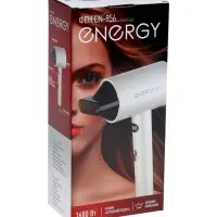 Фен Energy EN-856, 1600 Вт, 2 скорости, 3 температурных режима, ионизация, дисплей, белый