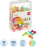 Кнопки Гвоздики Deli E0031 Essential l=23мм ассорти (упак.:100шт)