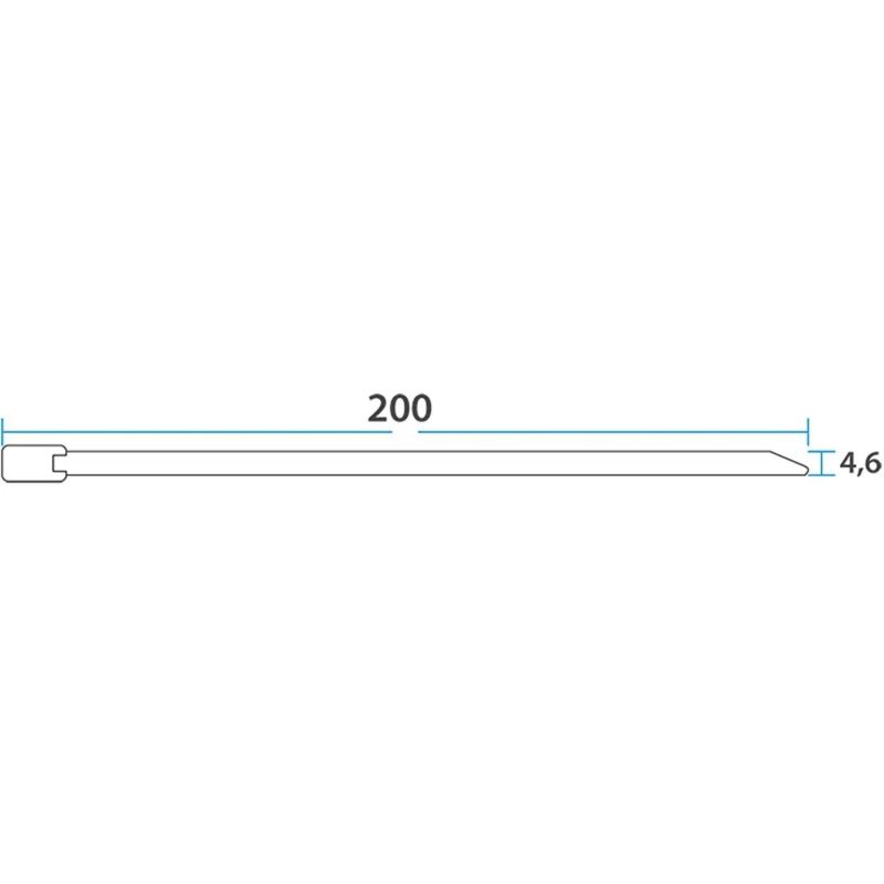 Хомут стяжка кабельная стальная 200x4,6мм REXANT (100 шт/уп) 07-0208-100