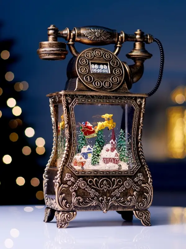 Фигура светодиодная  Фигура светодиодная "Телефон" 34х16х9 см, 3хААА (не в компл.), музыка, USB, Т/БЕЛЫЙ