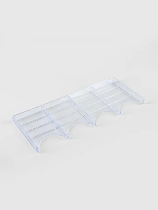 Органайзер-ванночка для бисера и страз, 4.8&times;9 см, 4 шт. на подставке, зелёный, прозрачный