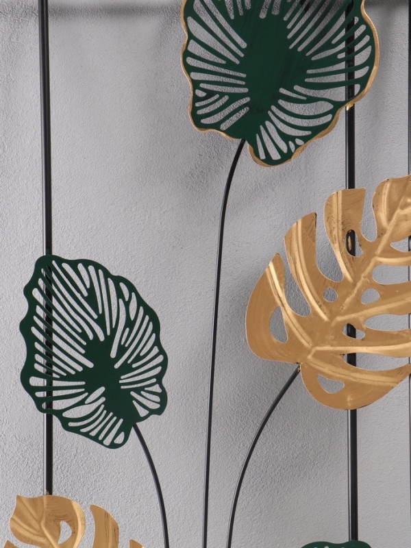 Декор настенный металл "Монстера в горшке" 98,5х48,5 см