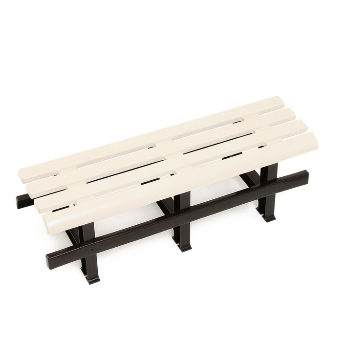 Скамейка пластиковая Альтернатива для дачи 1.2х0.4х0.42 м, без спинки, нагрузка до 212 кг