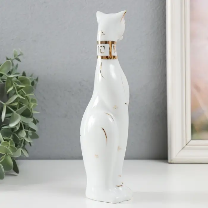 Фигурка керамика &laquo;Кошка египетская, белая&raquo; 21&times;5.5&times;6 см
