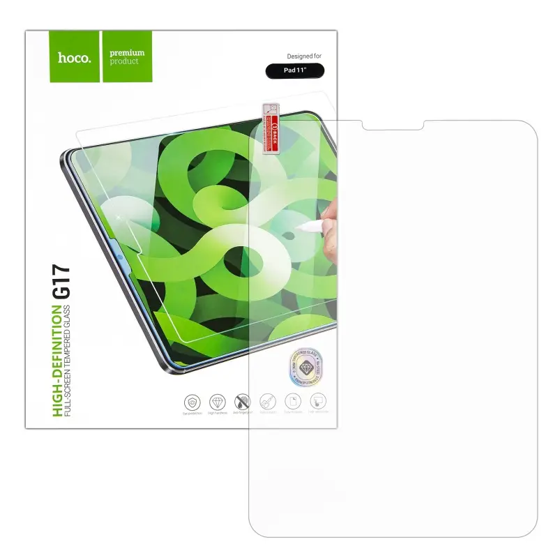 Защитное стекло для iPad Pro 11 Full Screen G17 Hoco прозрачное