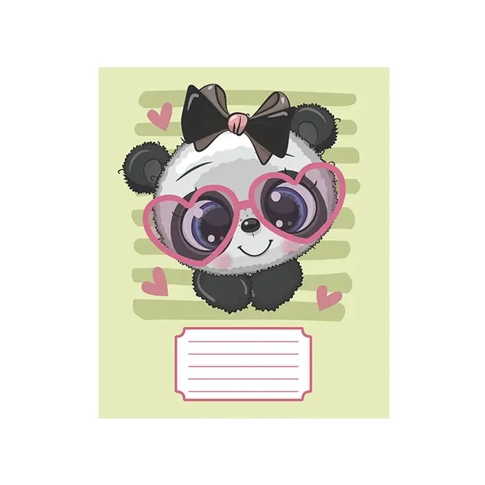 Тетрадь 12 листов в крупную клетку Calligrata "Милашки с бантиком", обложка мелованная бумага, ВД-лак, блок офсет, белизна 95%, МИКС