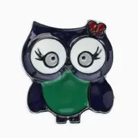 Брошь &laquo;Птица Совунья&raquo;, МИКС в чёрном металле