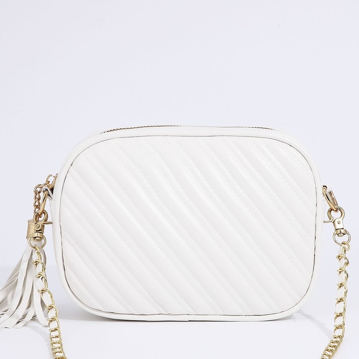 Сумка кросс-боди на молнии, цвет белый Сумка кросс-боди на молнии, цвет белый