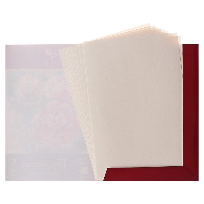 Бумага для пастели А3, 10 листов De Luxe, 160 г/м2, слоновая кость, в папке Бумага для пастели А3, 10 листов De Luxe, 160 г/м2, слоновая кость, в папке