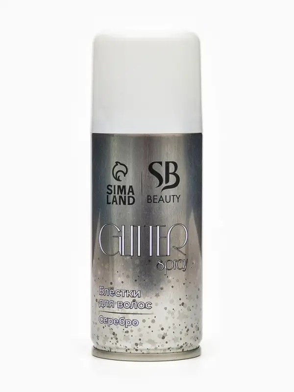 Лак для волос Secret Beauty с блестками, серебро, 100 мл