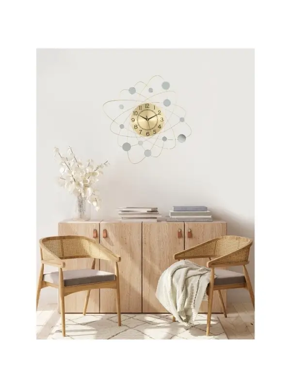 Часы настенные интерьерные &laquo;Носталия&raquo;, серия: Ажур, дискретный ход, d=60 см, циферблат d=22 см, от батарейки 1&times;АА