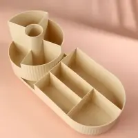 Органайзер для хранения &laquo;ELIS&raquo;, 9 секций, вращающийся, 34.5&times;14.7&times;14.3 см, бежевый