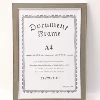 Фоторамка формата А4 &laquo;Тиснение ромбы на сером, обводка серебро&raquo; 32.5&times;23.8&times;1.1 см