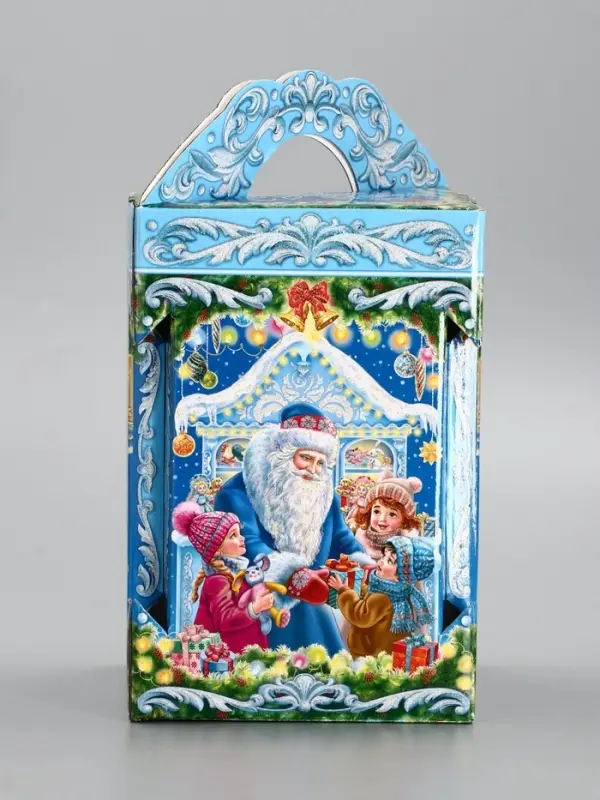 Подарочная новогодняя коробка «Новогодняя карусель» 15.8×15.8×23.5 см Подарочная новогодняя коробка «Новогодняя карусель» 15.8×15.8×23.5 см
