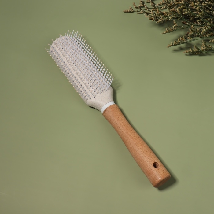 Расчёска массажная, 24 × 5 см, цвет «светлое дерево» Расчёска массажная, 24 × 5 см, цвет «светлое дерево»