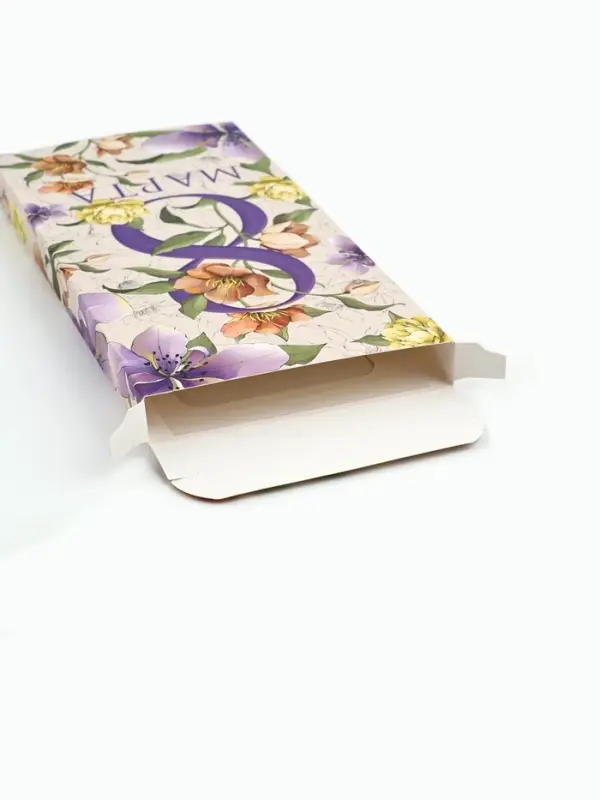 Коробка для шоколада, кондитерская упаковка &laquo;С 8 Марта&raquo;, с окном, 17.3&times;8.8&times;1.5 см