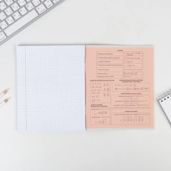 Тетрадь в клетку, предметная, 48 л.,на скрепке, А5 &laquo;ПЕРСОНАЖИ. Алгебра&raquo;