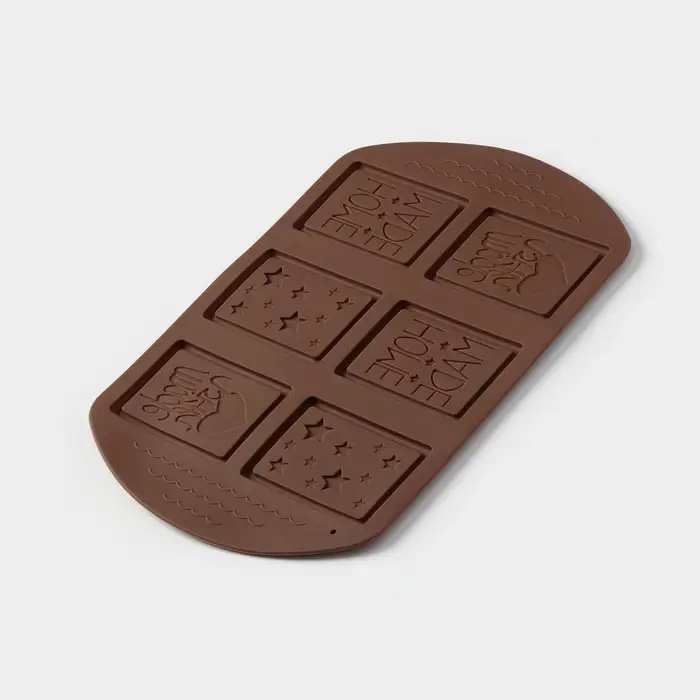 Форма для шоколада Доляна Home made, силикон, 26&times;18&times;0.5 см, 6 ячеек (7.5&times;5.2 см), МИКС