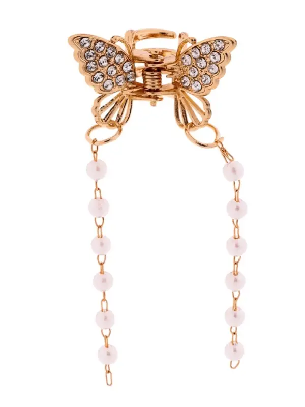 Крабик для волос &laquo;Милада&raquo;, бусы, 2.5 см, золотистый