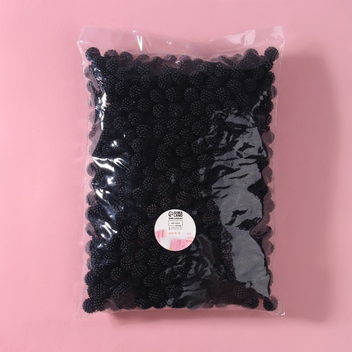 Бусины пришивные «Ежевика», d = 12 мм, 500 г, цвет чёрный Бусины пришивные «Ежевика», d = 12 мм, 500 г, цвет чёрный