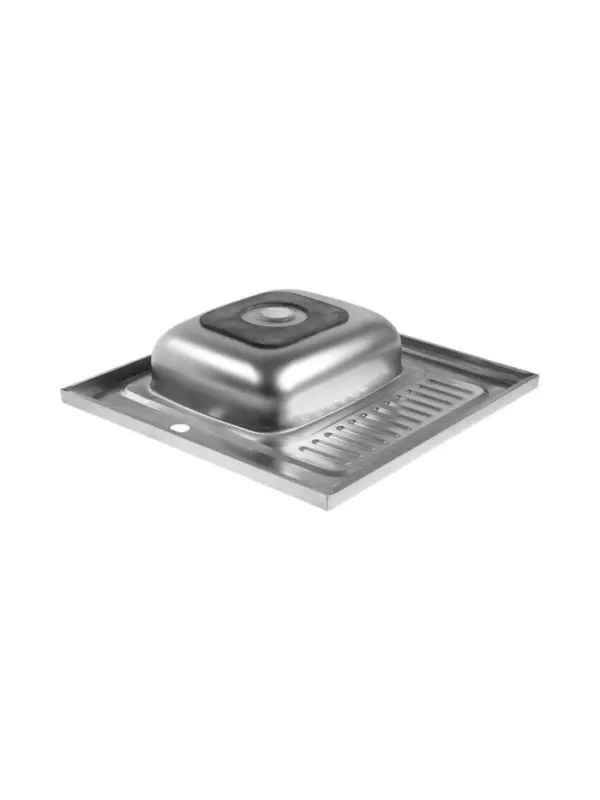 Мойка кухонная ZEIN, накладная, левая, 0.4 мм, 60&times;60&times;16 см, 1 1/2&rsquo;&rsquo;, без сифона