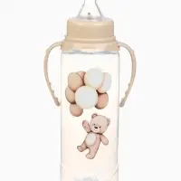 Бутылочка для кормления Baby Bear 250 мл, цилиндр, бежевый Mum&Baby