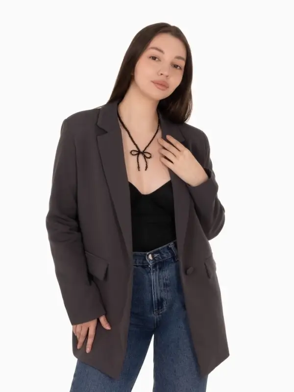 Бусы &laquo;Бантик&raquo;, бусина №4.6, чёрные в серебре, 40 см