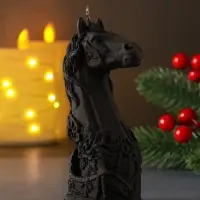Свеча Символ Года "Лошадь", 12,5*5*6,5, черная Свеча Символ Года "Лошадь", 12,5*5*6,5, черная
