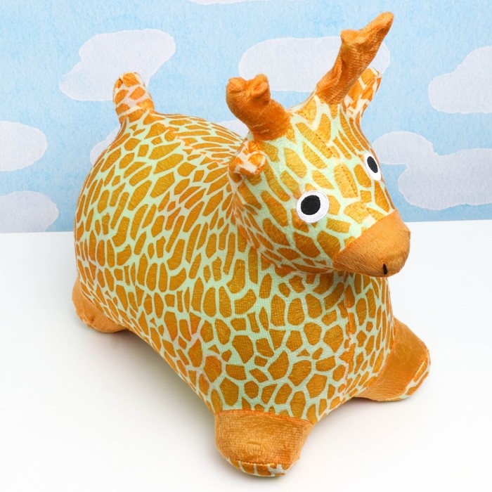 Игрушка - прыгун детская Игрушка - прыгун детская "Олень" резиновая надувная, 50х27см, в чехле, коричневый