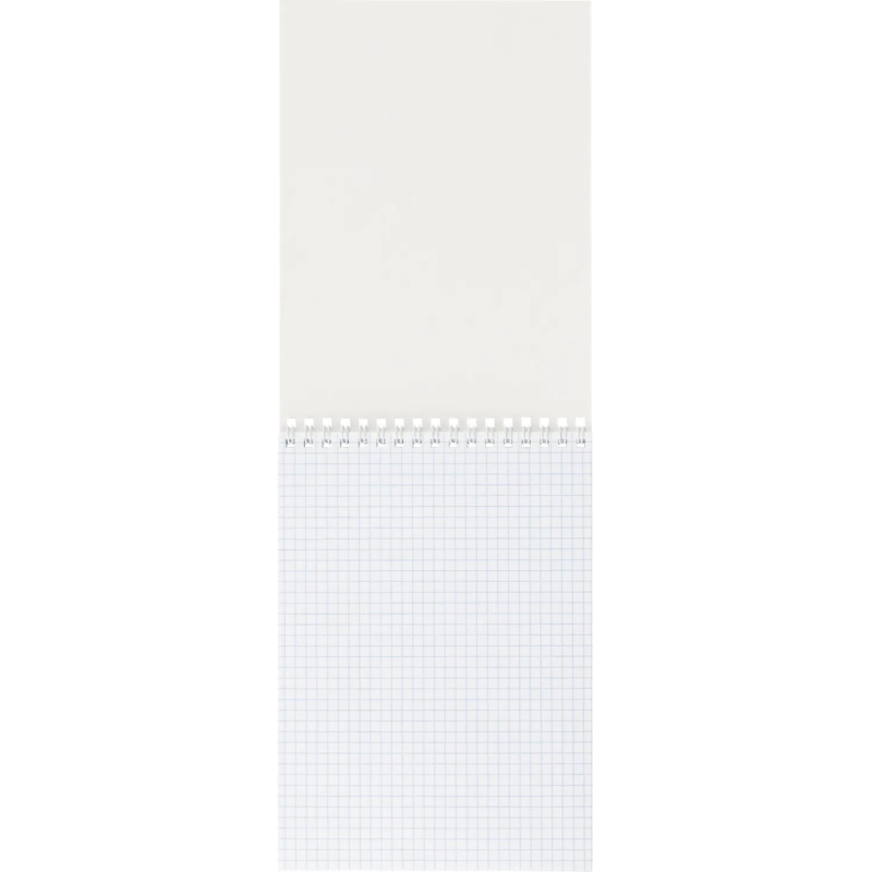 Блокнот А5 60л Attache Metallic Голубой клетка, греб, картон, фольга