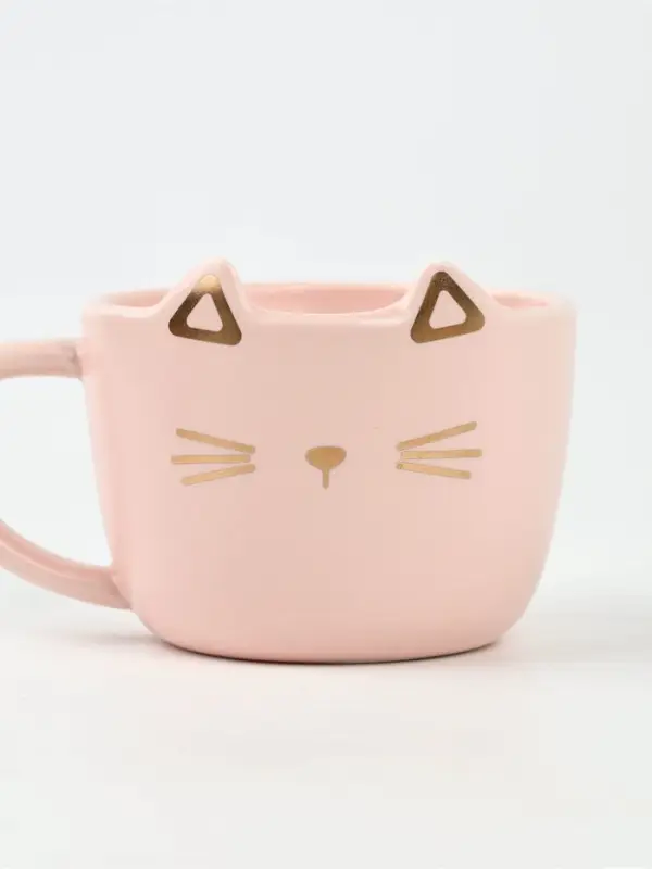 Чайная пара &laquo;Мяу&raquo;: кружка 200 мл, блюдце 18&times;11 см, ложка