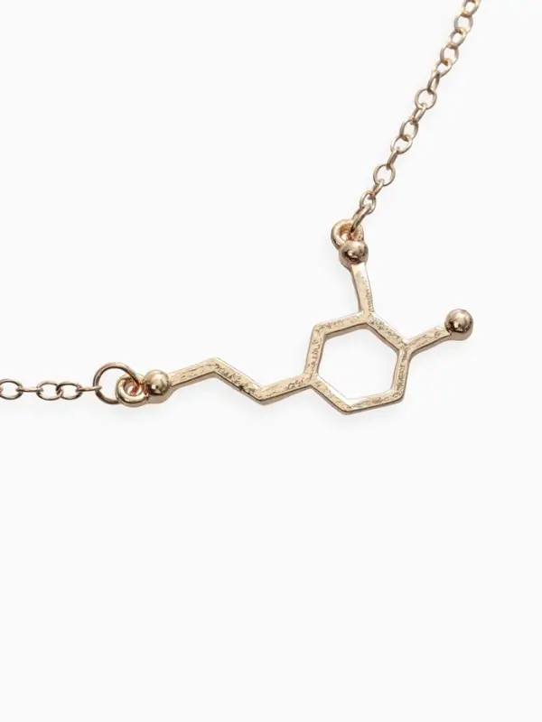 Кулон на цепочке &laquo;Молекула 01&raquo;, цвет золото