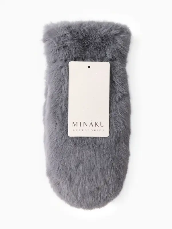 Варежки женские MINAKU цв.серый р-р 26*12см Варежки женские MINAKU цв.серый р-р 26*12см