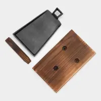 Сковорода Magma &laquo;Вунгтау&raquo;, 24&times;15.3&times;2.2 см, на деревянной подставке, чугун, чёрная